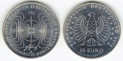 10 euro (Heinrich Hertz - 125 Years Electric Rays) from Germany-Federal Rep.