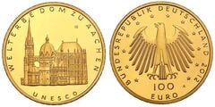 100 euro (Aachen Cathedral - UNESCO World Heritage Site) from Germany-Federal Rep.