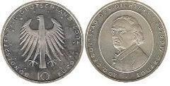 10 euro (Eduard Mörike) from Germany-Federal Rep.