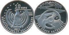 10 euro (125th Anniversary of the Automobile) from Germany-Federal Rep.
