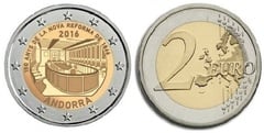 2 euro (150th Anniversary of the New Reform of 1866) from Andorra