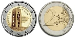 2 euro (25th Anniversary of the Constitution of Andorra) from Andorra