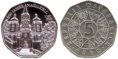 5 euro (850th Anniversary of the city of Mariazell) from Austria