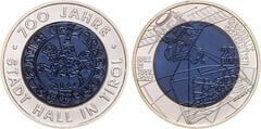 25 euro (700th Anniversary of the Town Hall of Tirol) from Austria