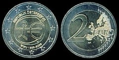 2 euro (10th Anniversary of Economic and Monetary Union / EMU / WWU) from Austria