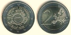 2 euro (10th Anniversary of Euro Circulation) from Austria