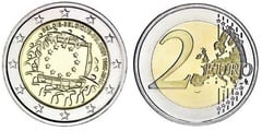 2 euro (30th Anniversary of the European Flag) from Belgium