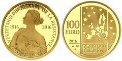 100 euro (100th Anniversary of the Death of Grabrielle Petit) from Belgium