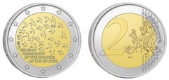 2 euro (Presidencia belga del Consejo de la Unión Europea) from Belgium