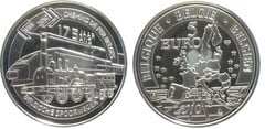 5 euro (175th Anniversary of the Train) from Belgium