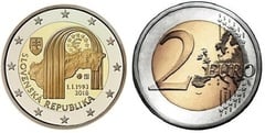 2 euro (25th Anniversary of the Slovak Republic) from Slovakia