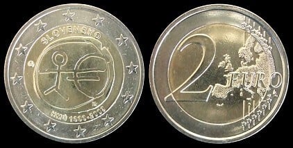 Photo of 2 euro (10 Aniversario de la Unión Económica Monetaria / UEM / HMÚ)