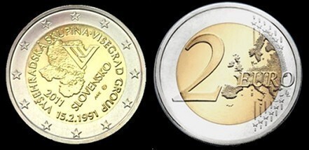 Photo of 2 euro (20 Aniversario de la Fundación del Grupo Visegrád)