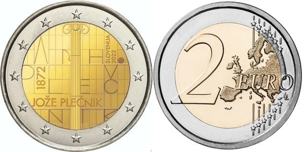 Photo of 2 euro (150 Aniversario del Nacimiento de Joze Plecnik)