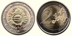 2 euro (10th Anniversary of Euro Circulation) from Slovenia