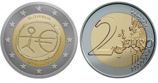 Photo of 2 euro (10 Aniversario de la Unión Económica Monetaria / UEM / EMU)