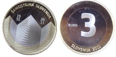 3 euro (20th Anniversary of Independence) from Slovenia