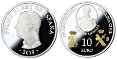 10 euro (175th Anniversary of the Civil Guard) from Spain
