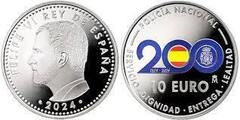 10 euro (200 Aniversario del Cuerpo Nacional de Policía) from Spain