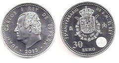 30 euro (75th Anniversary of Juan Carlos I) from Spain