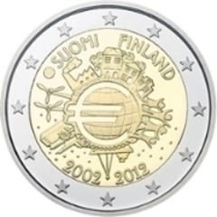2 euro (10th Anniversary of Euro Circulation) from Finland