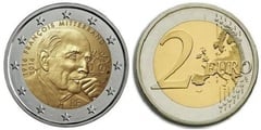 2 euro (100th Anniversary of the Birth of François Mitterrand) from France
