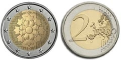 2 euro (100th Anniversary of the End of World War I-Bleuet de France) from France