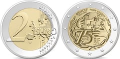2 euro (75th Anniversary of the Foundation of UNICEF) from France