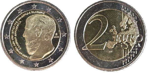 Photo of 2 euro (2.400 Aniversario de la Fundación de la Academia de Platón)