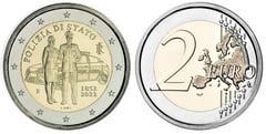 2 euro (170th Anniversary of the Italian National Police) from Italy