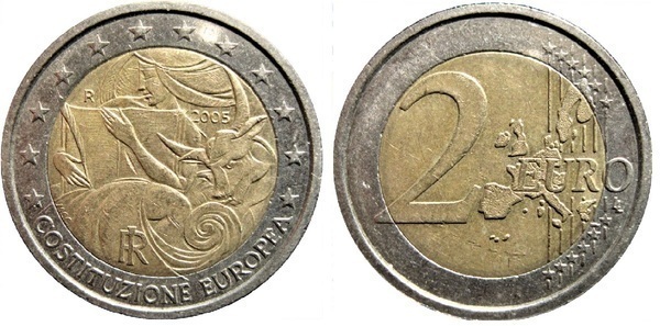 Photo of 2 euro (1 Aniversario de la Firma de la Constitución Europea)