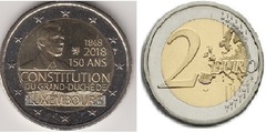 2 euro (150th Anniversary of the Luxembourg Constitution) from Luxembourg