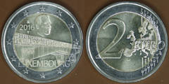 2 euro (50th Anniversary of the Grand Duchess Charlotte Bridge) from Luxembourg