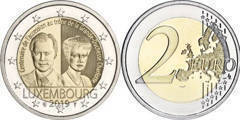 2 euro (100th Anniversary of the Ascension to the Throne and Marriage of Grand Duchess Charlotte) from Luxembourg