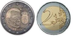 2 euro (Grand Duke Henri and Coat of Arms) from Luxembourg