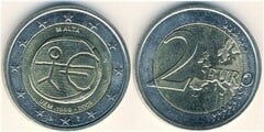 2 euro (10th Anniversary of the Economic and Monetary Union/EMU) from Malta
