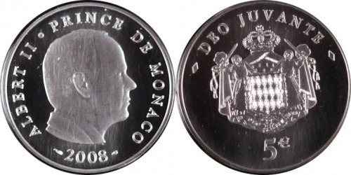 Photo of 5 euro (50 Aniversario del Nacimiento de Alberto II)
