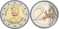 2 euro (100 Aniversario de la Muerte de Alberto I) from Monaco