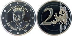 2 euro (100 Aniversario del Nacimiento de Rainiero III) from Monaco
