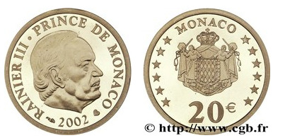 Photo of 20 euros (Príncipe Rainiero III)