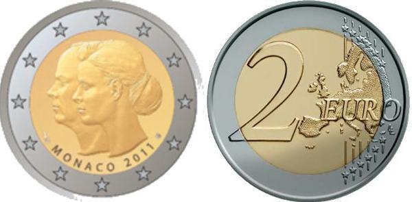 Photo of 2 euro (Boda del Principe Alberto II y Charlene Wittstock)