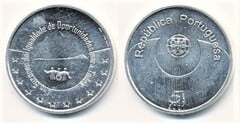 5 euro (European Year of Equal Opportunities for All) from Portugal