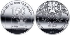 2,50 euro (150th Anniversary of the foundation of the Portuguese Red Cross) from Portugal