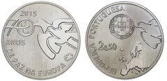 2,50 euro (70th Anniversary of the end of World War II) from Portugal