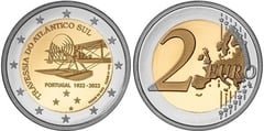 2 euro (100th Anniversary of the South Atlantic Crossing) from Portugal