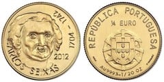 1/4 euro (270th Anniversary of the Death of Carlos Seixas) from Portugal