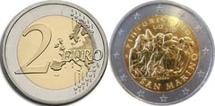 2 euro (500th Anniversary of Pinturicchio's Death) from San Marino