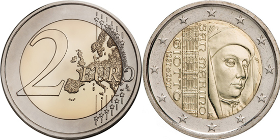 Photo of 2 euro (750 Aniversario del Nacimiento de Giotto)