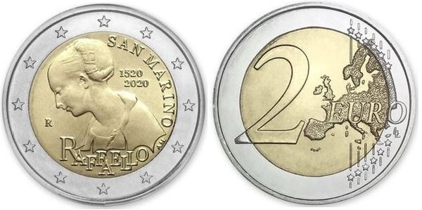 Photo of 2 euro (500 Aniversario de la Muerte de Rafaello Sanzio)