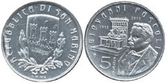 5 euro (Giovanni Pascoli) from San Marino